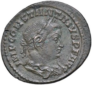 obverse: ROMANE IMPERIALI - Costantino I (306-337) - Follis (Lugdunum)   (MI g. 4,92). SPL/qSPL