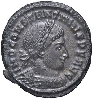 obverse: ROMANE IMPERIALI - Costantino I (306-337) - Follis ridotto (Treviri)   (MI g. 2,84). qSPL/BB+