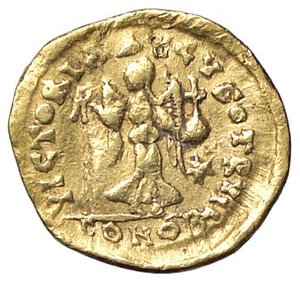 reverse: ROMANE IMPERIALI - Leone I (457-473) - Tremisse Ratto 256  (AU g. 1,39). qBB