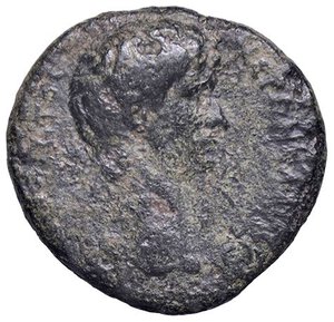 obverse: ROMANE PROVINCIALI - Augusto e Livia  - AE 18   (AE g. 4). MB