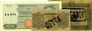 obverse: LOTTI - Cartamoneta-Italiana  Lotto di 3 falsi d epoca. MB÷SPL