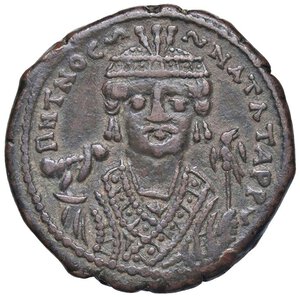 obverse: BIZANTINE - Maurizio Tiberio (582-602) - Follis (Antiochia) Sear 532  (AE g. 12,79). qSPL