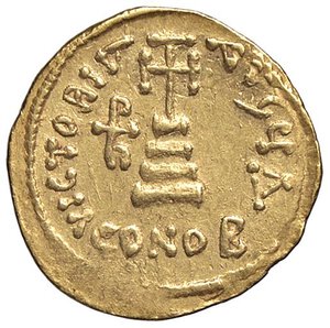 reverse: BIZANTINE - Eraclio, Eraclio Costantino e Eraclona (638-641) - Solido Ratto 1491 e 1495; Sear 767  (AU g. 4,44). qBB