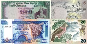 obverse: LOTTI - Cartamoneta-Estera  CEYLON/SRI LANKA - Lotto di 14 biglietti di 4 tipi diversi. FDS