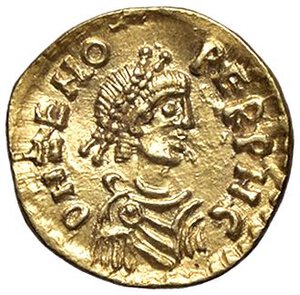 obverse: BARBARICHE - OSTROGOTI - Odoacre (476-493) - Tremisse (a nome di Zeno, Milano) RIC 3608 (tipo)  (AU g. 1,4). qSPL