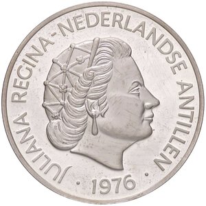 obverse: ESTERE - ANTILLE OLANDESI - Juliana (1948-1980) - 25 Gulden 1976 Kr. 15.1  AG  Qualche segnetto. FS