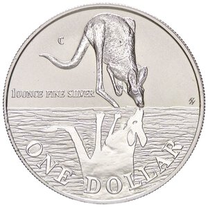 reverse: ESTERE - AUSTRALIA - Elisabetta II (1952-2022) - Dollaro 1997 - Canguro Kr. 325  AG. FDC