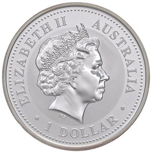 obverse: ESTERE - AUSTRALIA - Elisabetta II (1952-2022) - Dollaro 2007 - Kokaburra   AG. FS