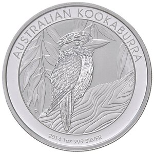 reverse: ESTERE - AUSTRALIA - Elisabetta II (1952-2022) - Dollaro 2014 - Kokaburra Kr. 2164  AG. FS