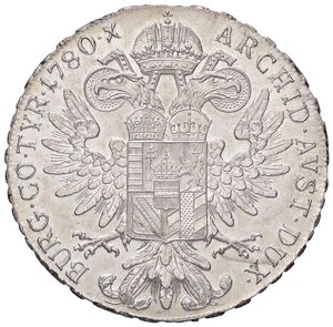 reverse: ESTERE - AUSTRIA - Maria Teresa (vedova) (1765-1780) - Tallero 1780 Kr. 1866.2  AG Riconio. qFDC