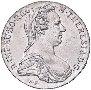 obverse: ESTERE - AUSTRIA - Maria Teresa (vedova) (1765-1780) - Tallero 1780 Kr. 1866.2  AG Riconio. SPL-FDC