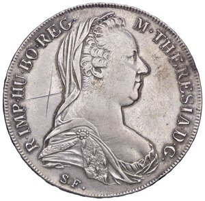 obverse: ESTERE - AUSTRIA - Maria Teresa (vedova) (1765-1780) - Tallero 1780 Kr. 23  AG  Graffito al D/. BB+