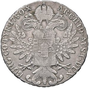 reverse: ESTERE - AUSTRIA - Maria Teresa (vedova) (1765-1780) - Tallero 1780 Kr. 23  AG. BB