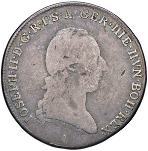 obverse: ESTERE - AUSTRIA - Giuseppe II d Asburgo-Lorena (1780-1790) - Quarto di tallero 1788 Kr. 38  AG. MB/qBB