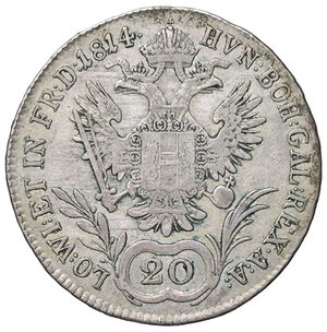 reverse: ESTERE - AUSTRIA - Francesco I Imperatore (1806-1835) - 20 Kreuzer 1814 A   AG. qBB