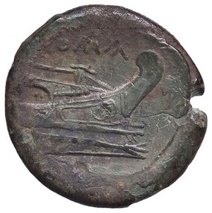 reverse: ROMANE REPUBBLICANE - ANONIME - Monete semilibrali (217-215 a.C.) - Semuncia Cr. 38/7; Syd. 87  (AE g. 5,29). BB