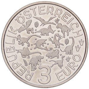 reverse: ESTERE - AUSTRIA - Seconda Repubblica (1945) - 3 Euro 2021 - Stiracosauro   NI. FDC