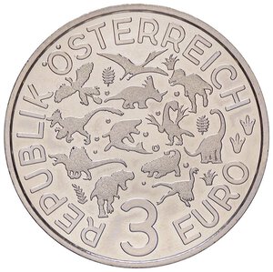 reverse: ESTERE - AUSTRIA - Seconda Repubblica (1945) - 3 Euro 2022 - Microraptor   NI. FDC