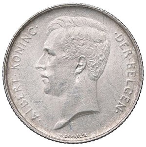 obverse: ESTERE - BELGIO - Alberto I (1909-1934) - Franco 1913 Kr. 73.1  AG. qFDC