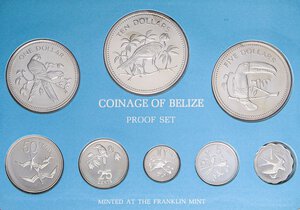 obverse: ESTERE - BELIZE - Elisabetta II (1952-2022) - Serie 1978 Kr. PS10  AG 8 valori - In confezione. FS