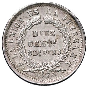 reverse: ESTERE - BOLIVIA - Repubblica (1825) - Boliviano 1873 FE Kr. 160.1  AG. BB-SPL