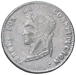 obverse: ESTERE - BOLIVIA - Repubblica (1825) - 4 Soles 1857 FJ Kr. 123.2  AG. qBB