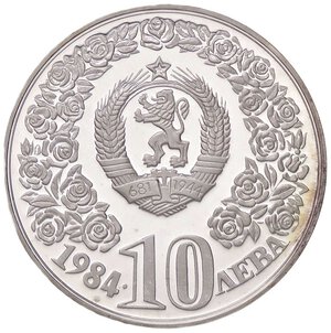 reverse: ESTERE - BULGARIA - Repubblica  - 10 Leva 1985   AG. FS