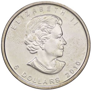 obverse: ESTERE - CANADA - Elisabetta II (1952-2022) - 5 Dollari 2010   AG. FDC