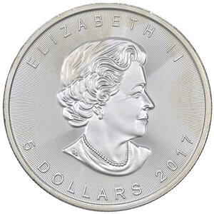 obverse: ESTERE - CANADA - Elisabetta II (1952-2022) - 5 Dollari 2017   AG. qFDC/FDC