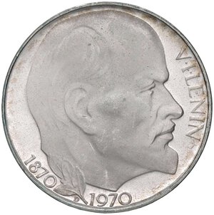 obverse: ESTERE - CECOSLOVACCHIA - Repubblica  - 50 Corone 1970 - 100° Anniversario nascita di Lenin Kr. 70  AG. FS