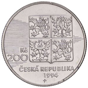 reverse: ESTERE - REPUBBLICA CECA - Repubblica  - 200 Corone 1994   AG. FDC