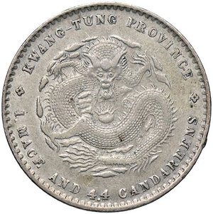 obverse: ESTERE - CINA - Kwangtung  - 20 Cents   AG  Colpetto. BB+