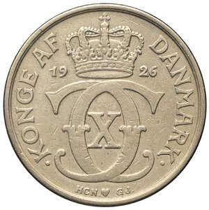 obverse: ESTERE - DANIMARCA - Cristiano X (1912-1947) - 2 Corone 1926 Kr. 825.1  BR. BB+