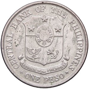 reverse: ESTERE - FILIPPINE - Repubblica  - Peso 1961 - 100° Anniversario della nascita di Jose Rizal Kr. 192  AG. SPL