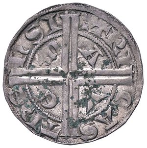 obverse: ESTERE - FRANCIA - DELFINATO - Anonime  - Mezzo grosso Dup. 2227  (AG g. 1,85)Vescovado di SAINT-PAUL-TROIS-CHÂTEAUX Sedimenti. qSPL