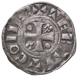 reverse: ESTERE - FRANCIA - PROVENCE - Tebaldo II (1125-1152) - Denaro Provisino   (MI g. 1,09). BB/qBB