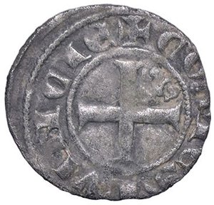 reverse: ESTERE - FRANCIA - PROVENCE - Roberto d Angiò (1309-1343) - Obolo Dup. 1649  (AG g. 0,41). qBB