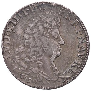 obverse: ESTERE - FRANCIA - Luigi XIV (1643-1715) - Mezzo scudo 1690 L Dupl. 1515; Gad. 184  (AG g. 13,11). qBB/BB