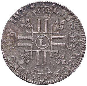 reverse: ESTERE - FRANCIA - Luigi XIV (1643-1715) - Mezzo scudo 1690 L Dupl. 1515; Gad. 184  (AG g. 13,11). qBB/BB