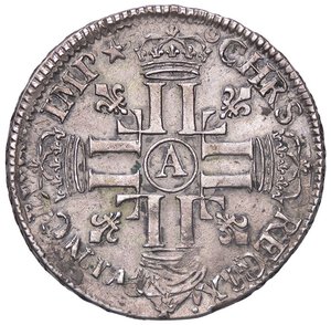 reverse: ESTERE - FRANCIA - Luigi XIV (1643-1715) - Mezzo scudo 1693 A Dupl. 1521 A; Gad. 185  (AG g. 13,31). BB/BB+