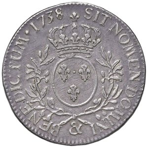 reverse: ESTERE - FRANCIA - Luigi XV (1715-1774) - Scudo 1738   AG  Lievi striature di conio al R/. BB-SPL