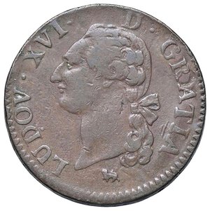 obverse: ESTERE - FRANCIA - Luigi XVI (1774-1792) - Sol 1791 A Gad. 350  CU. qBB