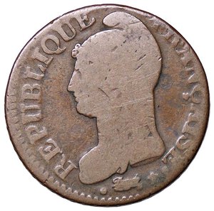 obverse: ESTERE - FRANCIA - Direttorio (1795-1799) - Decime  R CU R/ non coniato. MB