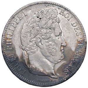 obverse: ESTERE - FRANCIA - Luigi Filippo I (1830-1848) - 5 Franchi 1834 W Kr. 749.13  AG. BB+