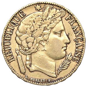 obverse: ESTERE - FRANCIA - Seconda Repubblica (1848-1852) - 20 Franchi 1851 A Kr. 762  (AU g. 6,38). BB