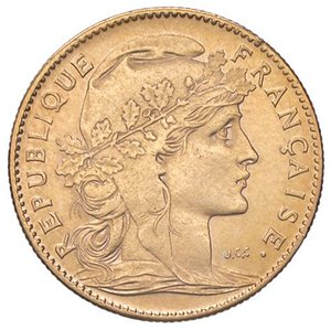 obverse: ESTERE - FRANCIA - Terza Repubblica (1870-1940) - 10 Franchi 1905 A Kr. 846  (AU g. 3,22). SPL