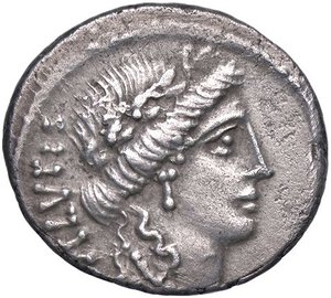 obverse: ROMANE REPUBBLICANE - ACILIA - Man. Acilius Glabrio (49 a.C.) - Denario B. 8; Cr. 442/1a  (AG g. 3,99). BB+