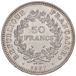 reverse: ESTERE - FRANCIA - Quinta Repubblica (1959) - 50 Franchi 1977 Kr. 941.1  AG. qFDC