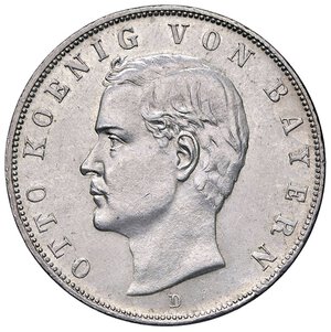 obverse: ESTERE - GERMANIA - BAVIERA - Otto (1886-1913) - 3 Marchi 1912 D Kr. 515  AG. qFDC