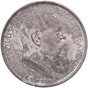 obverse: ESTERE - GERMANIA - BAVIERA - Leopoldo Principe reggente (1886-1912) - 3 Marchi 1911 D Kr. 517  AG. SPL/qFDC